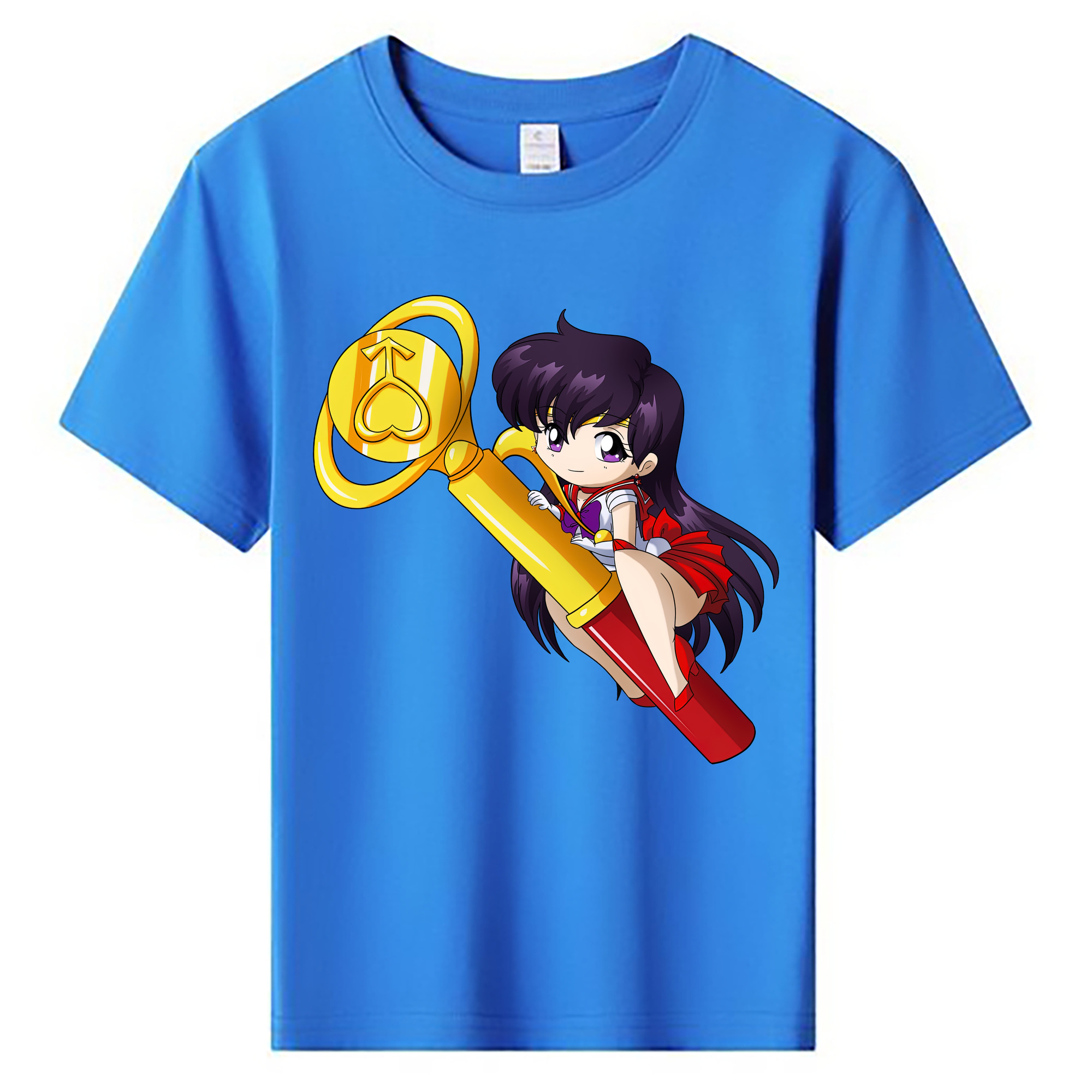 （画像用） 美少女戦士セーラームーン 火野レイ ひの レイ Sailor Moon Hino Rei （セーラーマーズ,Sailor Mars） 綿100％キッズTシャツ（フロントプリント）